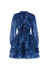 Sekani Resort Flowy Long Sleeve Ruffle Leopard Print Woven Mini Dress