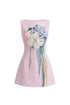 Ali Embroidered Boat Neck Mini Dress