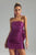 Cornelia Sequins Mini Dress-Purple