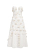 Eve Flowers Tube Midi Dress - White