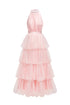 Odelia Sleeveless Bow Puffy Maxi Dress