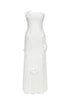 Kosala Flowers Strapless High Slit Maxi Dress