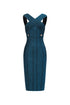 Fresco Sleeveless V-Neck Bandage Midi Dress