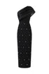 Ninon One Shoulder Sleeveless Diamond Bandage Maxi Dress