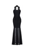 Lucifa Elegant Contour Strapless Scarf Ruched Bandage Maxi Dress