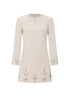 Kerin Elegant Embellished Long Sleeve Rhinestone Woven Mini Dress