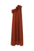 Neal Resort Flowy One Shoulder Ruffle Maxi Dress