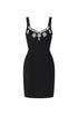 Holly Glamorous Contour Rhinestone Bandage Mini Dress