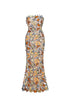 Karina Elegant Contour Strapless Butterfly Maxi Dress