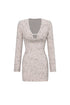 Manik Chic Contour Long Sleeve Cut Out Sequin Mini Dress