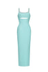 Vela Elegant Contour Sleeveless Cut Out Rhinestone Bandage Maxi Dress