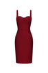 Mavis Classic Contour Sleeveless Curve Bandage Midi Dress