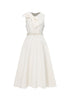 Fallon Elegant Tailored Sleeveless Bow Detailed Woven Maxi Dress