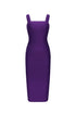 Katja Classic Contour Square Neck Stripe Bandage Mini Dress
