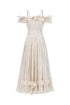 Suku Elegant Flowy Off Shoulder Ruched Maxi Dress