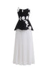 Niavia Elegant Strapless Floral Pleated Bandage Maxi Dress