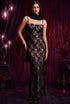 Eileen Sexy Spaghetti Strap Lace Shawl Maxi Dress