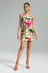 Dolo Sequins Flower Print Dress