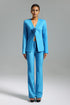 Fenby Flower Blazer Set - Blue