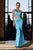 Kanma One Shoulder Cutout Maxi Dress - Blue