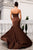 Lyari Open Legs Satin Maxi Dress - Brown