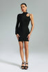 Maoma Diamante Chain One Shoulder Dress