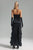 Melissa Strapless Flounced Maxi Dress-Black