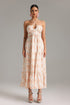 Okama Halterneck Printed Maxi Dress