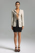 Pansy Strappy Cut Out Blazer - Beige