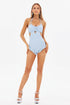 Rerily Diamante Halter Ruffled Swimsuit