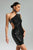 Riza Sequins One Shoulder Cut Out Dress