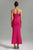 Stephanie Flowers Fishtail Bandage Midi Dress - Pink