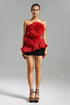 Verdad Pleated Flower Flared Top