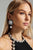 Winona Square Diamante Pearls Earrings