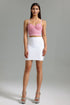 Yeney Pearls Buckled Top - Pink