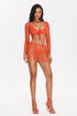 Yogi Orange Bikini Four Pieces Set