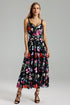 Zade Butterfly Printed Slits Maxi Dress - Floral