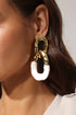 Naja Entangle Artificial Leather Annular Earrings