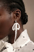Roche Pearl Bow Tassels Earrings