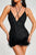 Oga Halter Sequin Feather Mini Dress - Black