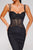 Diaka Crystallised Corset Midi Bandage Dress - Bellabarnett