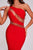 Kylli One Shoulder Diamante Mesh Maxi Bandage Dress