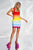 Paco Rainbow Mini Bandage Dress