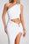 Urica One Shoulder Cutout Mini Dress - White