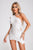 Wanisha One Shoulder Knitted Dress - White