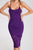 Xiclaly Cutout Halter Midi Dress - Purple