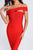 Jayleene Off Shoulder Midi Bandage Dress