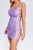 Poppy Lace Up Mini Dress - Purple