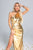 Mishra One Shoulder Metallic Dress