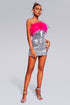 Giela Feather Sequin Mini Dress